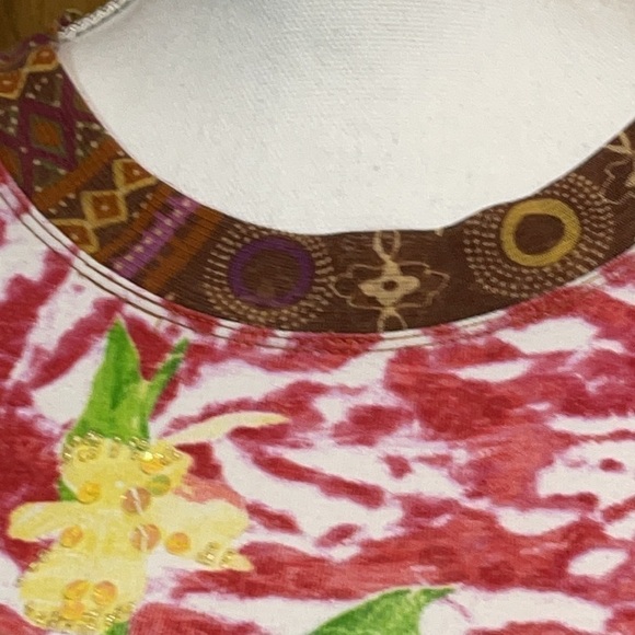 FiFi Mixed Materials Embellished Top - Size Large - Picture 3 of 5